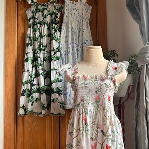Hill House Lot of 3 ADORABLE Smocked Ruffled Sundresses! 🌸🌸
